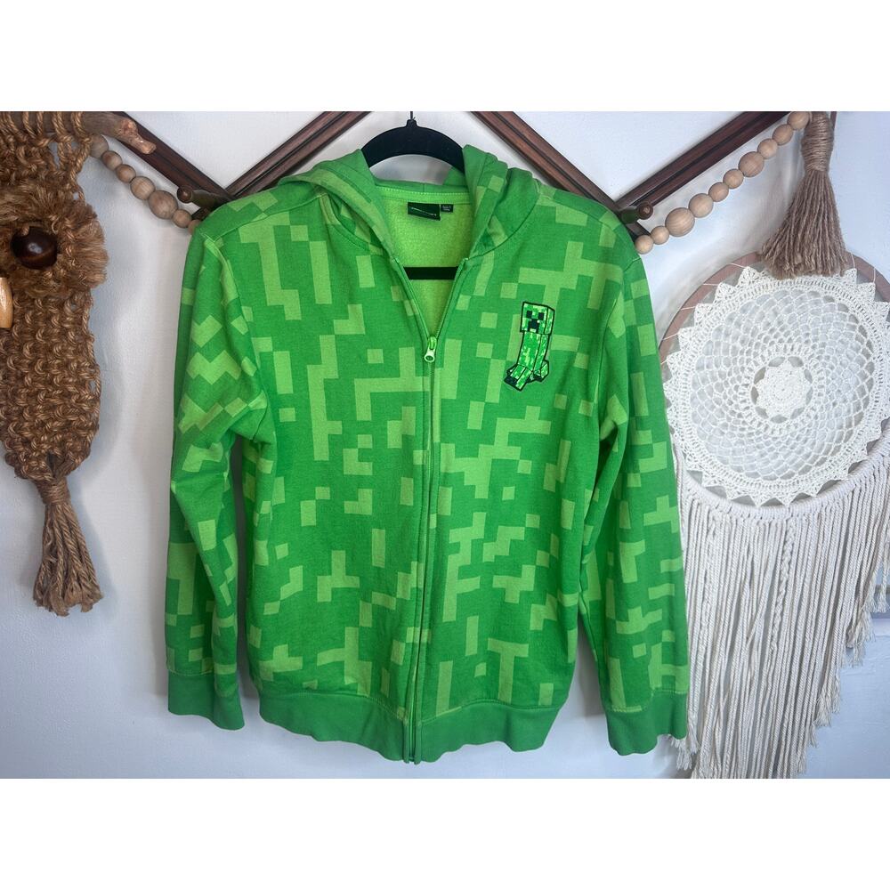 Minecraft Creeper Mask Zip Hoodie